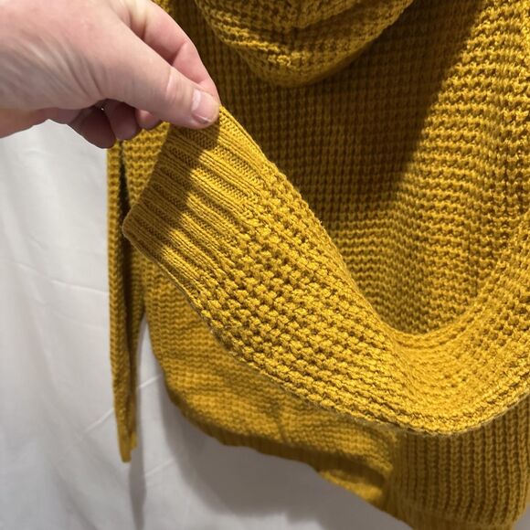 Divine Heart Yellow Variegated Knit Hoodie Sweater Women's XL Sherpa Lined - Picture 5 of 16